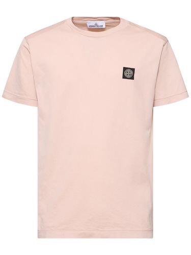 Logo Cotton T-shirt - STONE ISLAND - Modalova