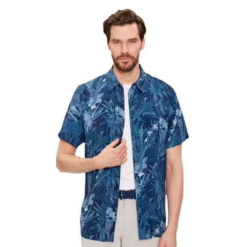 Chemise Guess floral Homme Bleu - Guess - Modalova