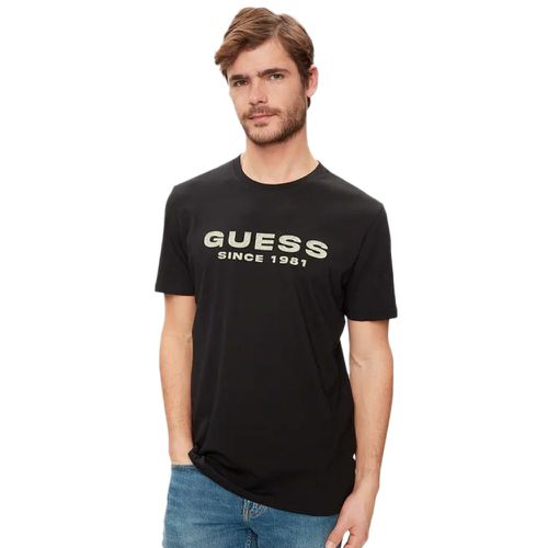 T shirt Guess Since 1981 Homme Noir - Guess - Modalova