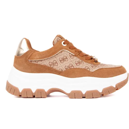 Basket Guess Berrett Femme Marron - Guess - Modalova