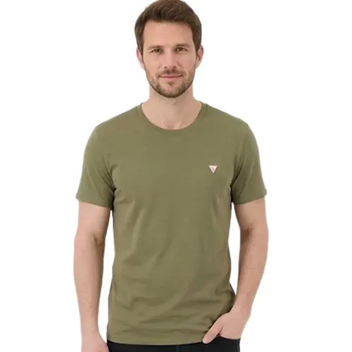 T shirt Guess Unique Homme Kaki - Guess - Modalova