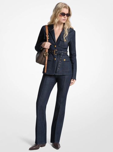 MK Blazer en denim à ceinture - Michael Kors - MICHAEL Michael Kors - Modalova