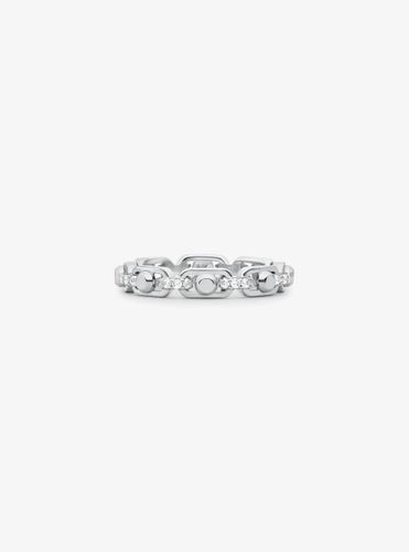 MK Petite bague à maillons Astor en sterling plaqué en métal précieux avec pierres pavées - Michael Kors - Modalova