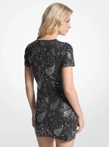MK Mini-robe en néoprène à motif cachemire clouté - Michael Kors - MICHAEL Michael Kors - Modalova