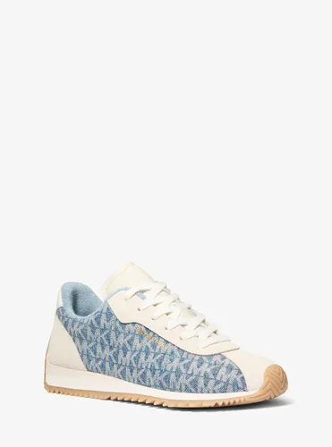 MK Basket Rhodes en denim à imprimé logo Signature et en cuir - Michael Kors - MICHAEL Michael Kors - Modalova