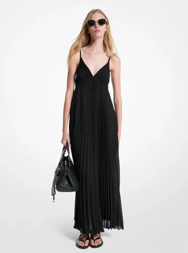 MK Robe longue en georgette plissée - Michael Kors - MICHAEL Michael Kors - Modalova