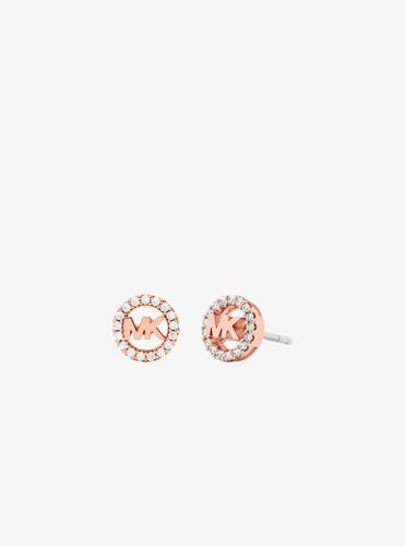 MK Clous d'oreilles à breloque logo sertie pavé - Michael Kors - Modalova