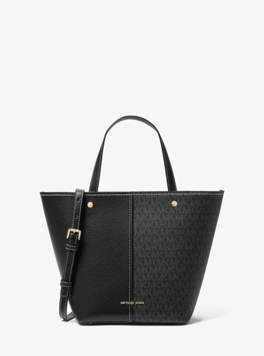 MK Cabas Flora de taille moyenne en cuir grainé avec logo Signature - Michael Kors - MICHAEL Michael Kors - Modalova