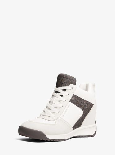 MK Basket Nikko S2 en daim et cuir à semelle compensée - Michael Kors - MICHAEL Michael Kors - Modalova