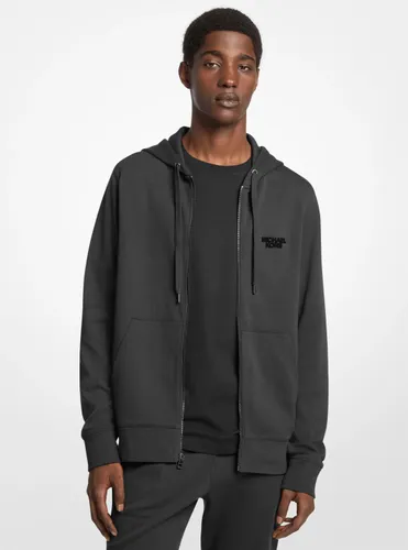 MK Pull à capuche en mélange de coton avec fermeture à glissière - Michael Kors - Michael Kors Mens - Modalova