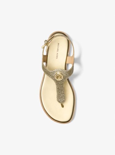 MK Sandale-tong Val en cuir pailleté - Michael Kors - MICHAEL Michael Kors - Modalova