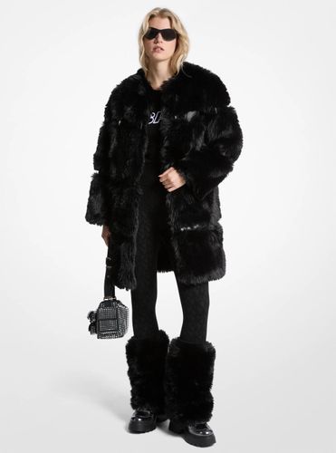 MK Manteau verni et fausse fourrure - Michael Kors - MICHAEL Michael Kors - Modalova