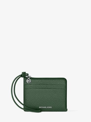 MK Petit porte-cartes Jet Set en cuir grainé à dragonne - Michael Kors - MICHAEL Michael Kors - Modalova