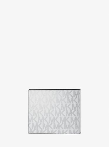 MK Portefeuille compact Hudson métallisé à logo emblématique avec porte-cartes - Michael Kors - Michael Kors Mens - Modalova