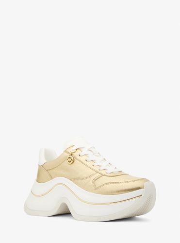 MK Basket Arla en cuir métallisé - Michael Kors - MICHAEL Michael Kors - Modalova