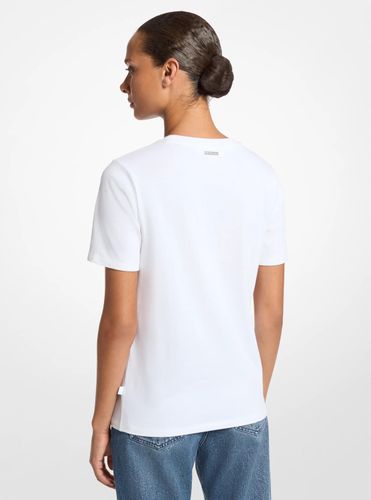 MK T-shirt en jersey de coton à logo travaillé - Michael Kors - MICHAEL Michael Kors - Modalova