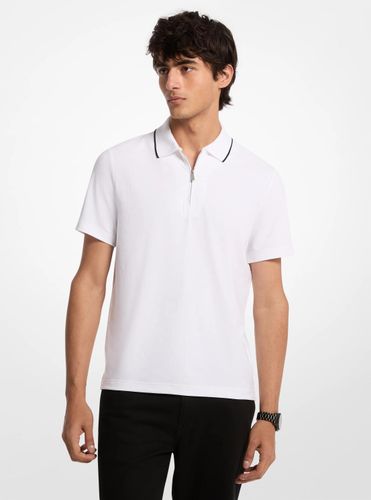 MK Polo zippé en jacquard à logo - Michael Kors - Michael Kors Mens - Modalova