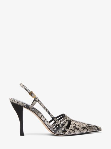 MK Escarpin Haisley en cuir effet serpent en relief avec bride arrière - Michael Kors - MICHAEL Michael Kors - Modalova