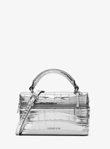 MK Très petit sac à bandoulière convertible Jana en cuir effet crocodile en relief métallisé - Michael Kors - MICHAEL Michael Kors - Modalova