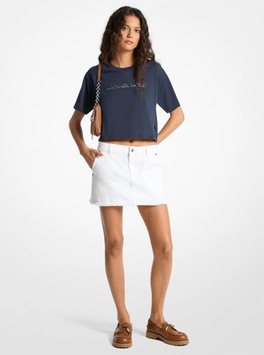 MK T-shirt en coton avec logo en relief - Michael Kors - MICHAEL Michael Kors - Modalova