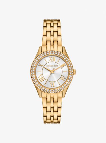 MK Mini montre Harlowe dorée à pierres pavées - Michael Kors - Modalova