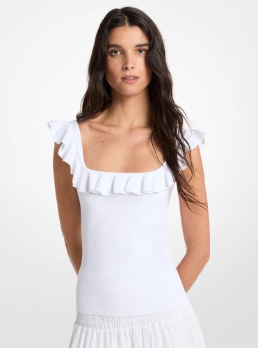 MK Débardeur en viscose extensible à volants - Michael Kors - MICHAEL Michael Kors - Modalova
