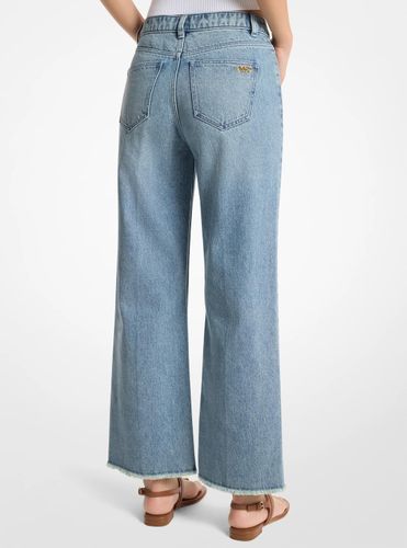 MK Jean court à jambes larges Eloise en denim effiloché - Michael Kors - MICHAEL Michael Kors - Modalova