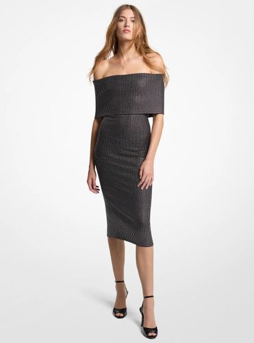 MK Robe en viscose extensible à clous et épaules dénudées - Michael Kors - MICHAEL Michael Kors - Modalova