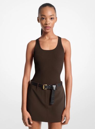 MK Débardeur décolleté côtelé - Michael Kors - MICHAEL Michael Kors - Modalova