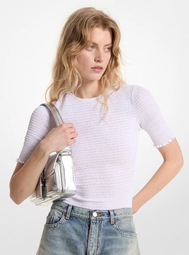 MK Chemise smockée en crêpe georgette - Michael Kors - MICHAEL Michael Kors - Modalova