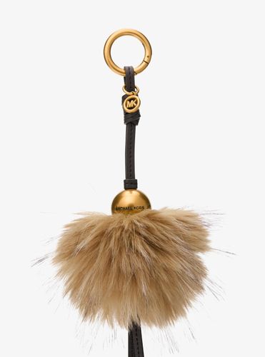 MK Breloque de sac en fausse fourrure et à perle dorée - Michael Kors - MICHAEL Michael Kors - Modalova
