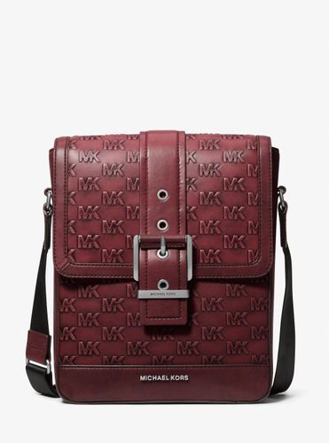 MK Besace Colby en cuir bruni à logo en relief - Michael Kors - Michael Kors Mens - Modalova