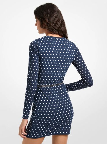 MK Robe à ceinture en jersey mat extensible à pois - Michael Kors - MICHAEL Michael Kors - Modalova