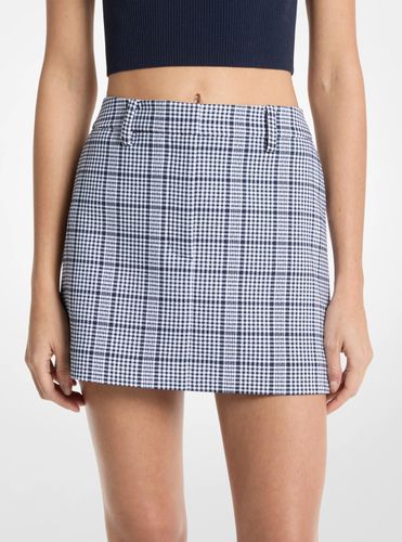 MK Mini-jupe en crêpe extensible à carreaux et à passants - Michael Kors - MICHAEL Michael Kors - Modalova