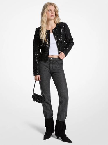MK Veste courte en tweed à sequins - Michael Kors - MICHAEL Michael Kors - Modalova
