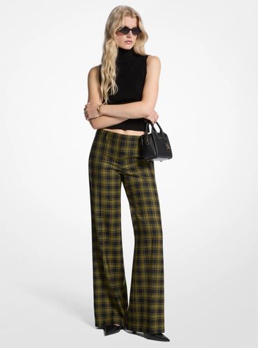 MK Pantalon en laine extensible à imprimé écossais - Michael Kors - MICHAEL Michael Kors - Modalova