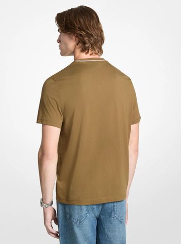 MK T-shirt en jersey de coton avec bordure à logo - Michael Kors - Michael Kors Mens - Modalova