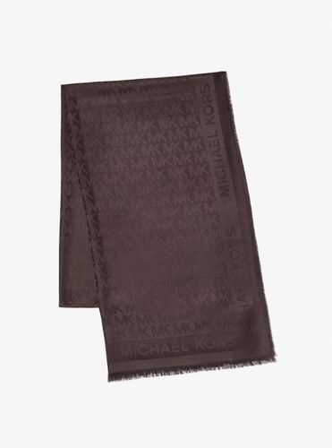 MK Écharpe en soie jacquard à logo - Michael Kors - MICHAEL Michael Kors - Modalova