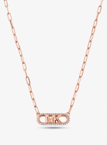 MK Collier à maillons et logo Empire en argent sterling plaqué en métal précieux - Michael Kors - Modalova