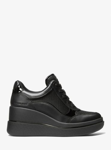 MK Basket Emmy en cuir et maille filet à semelle compensée - Michael Kors - MICHAEL Michael Kors - Modalova