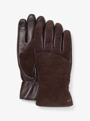 MK Gants en cuir et velours côtelé - Michael Kors - Michael Kors Mens - Modalova