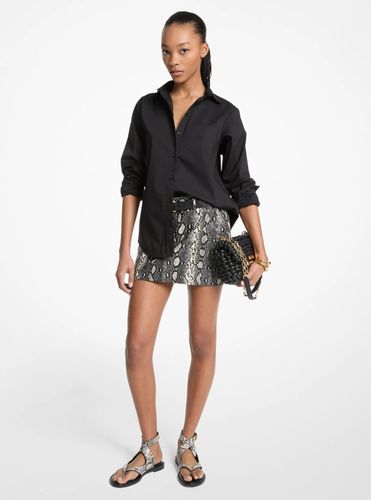 MK Chemise en popeline de coton extensible - Michael Kors - MICHAEL Michael Kors - Modalova
