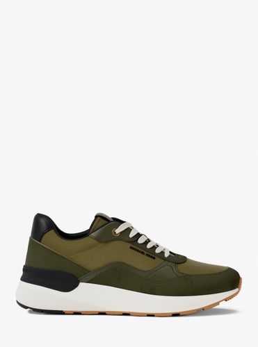 MK Basket Trevor en cuir et sergé nervuré - Michael Kors - Michael Kors Mens - Modalova