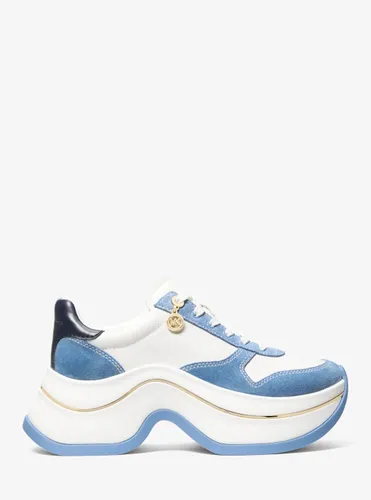 MK Basket Arla en cuir et daim - Michael Kors - MICHAEL Michael Kors - Modalova