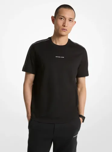 MK T-shirt en coton avec bandes à logos - Michael Kors - Michael Kors Mens - Modalova