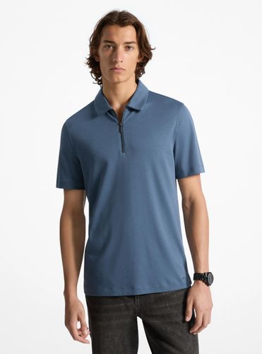 MK Polo en coton à demi-zip - Michael Kors - Michael Kors Mens - Modalova
