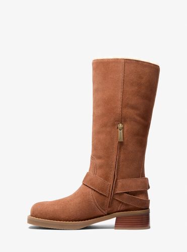 MK Botte de moto Crosby en daim - Michael Kors - MICHAEL Michael Kors - Modalova