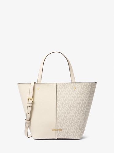 MK Cabas Flora de taille moyenne en cuir grainé avec logo Signature - Michael Kors - MICHAEL Michael Kors - Modalova