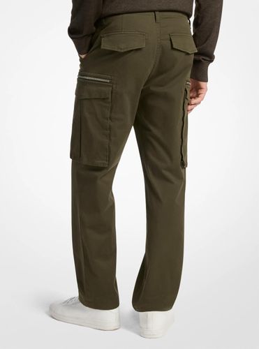 MK Pantalon cargo zippé en coton extensible - Michael Kors - Michael Kors Mens - Modalova