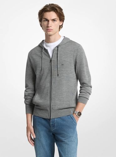 MK Pull à capuche en laine avec fermeture zippée - Michael Kors - Michael Kors Mens - Modalova